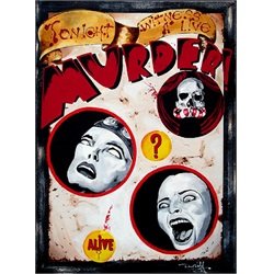 Murder by David McNeley Horror Carnie Poster Tattoo Canvas Art Print