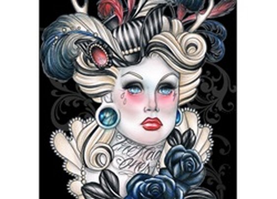 The Mad Ones by Hilary Jane Victorian Zombie Tattoo Giclee Art Print