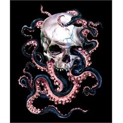 Skulltopus by Eric Pineda Skull & Octopus Tentacles Canvas Art Print