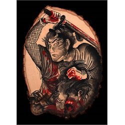 Namakubi In Hand by Clark North Zombie Nation Tattoo Canvas Art Print