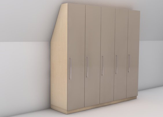 Schrank für Schräge, Modell Cruz