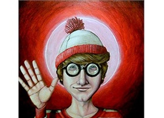 Where's Waldo by Jon Hoffman Brain Tattoo Artwork Canvas Art Print