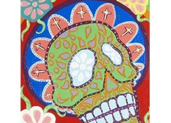 Dead Sombrero by Malibloc Day of the Dead Sugar Skull Canvas Art Print