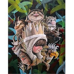WTWTA by Jon Hoffman Where The Wild Things Are Tattoo Canvas Art Print