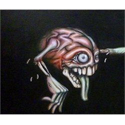 Brain Dead Part 1 by Jon Hoffman Alternative Tattoo Canvas Art Print