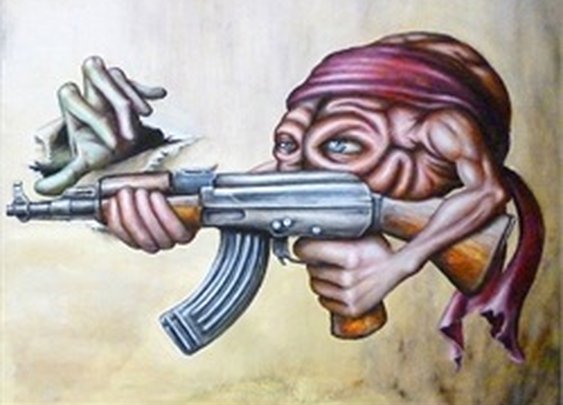 Brain Dead Part 2 by Jon Hoffman Alternative Tattoo Canvas Art Print