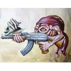 Brain Dead Part 2 by Jon Hoffman Alternative Tattoo Canvas Art Print