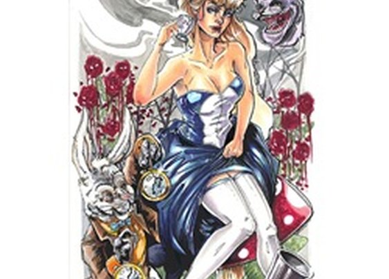 Alice in Wonderland by Kris Chisholm Sexy Fairytale Canvas Art Print