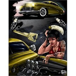 Wishing by Kris Chisholm Kustom Kulture Artwork Canvas Fine Art Print