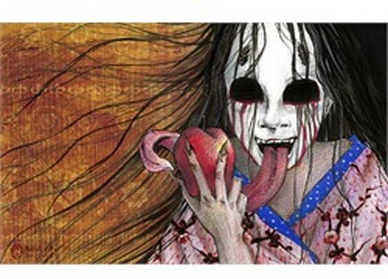 Shinigami by Rachel Walker Japanese Death God Artwork Canvas Art Print