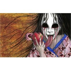 Shinigami by Rachel Walker Japanese Death God Artwork Canvas Art Print