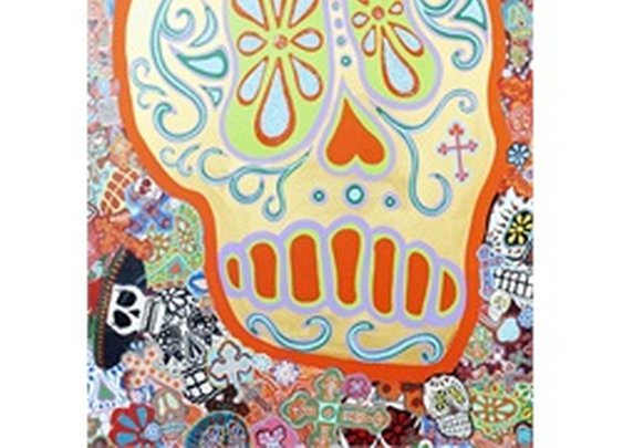 Dead Gold by Malibloc Day of the Dead Sugar Skulls Canvas Art Print