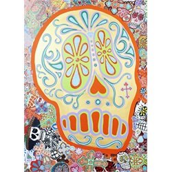 Dead Gold by Malibloc Day of the Dead Sugar Skulls Canvas Art Print