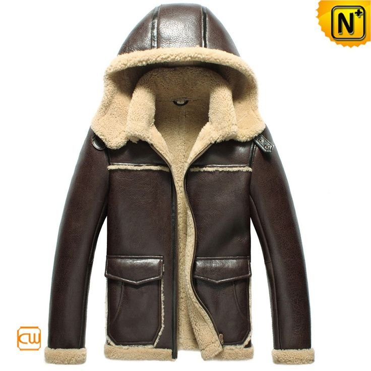 Leather Sheepskin Parka Jacket for Men CW856160
