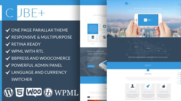 WordPress - Cube+ | Responsive Multipurpose One Page Theme | ThemeForest