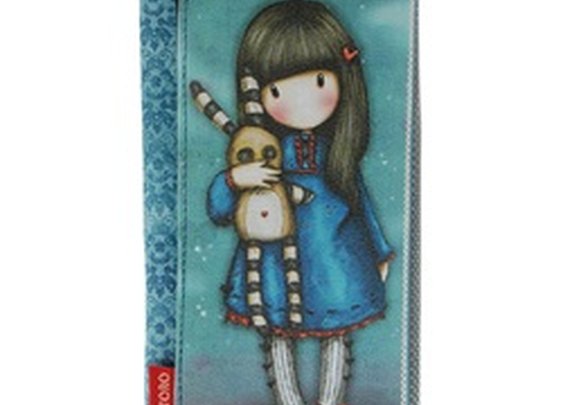 Santoro Gorjuss Hush Little Bunny Girl w/ Rabbit Checkbook Wallet