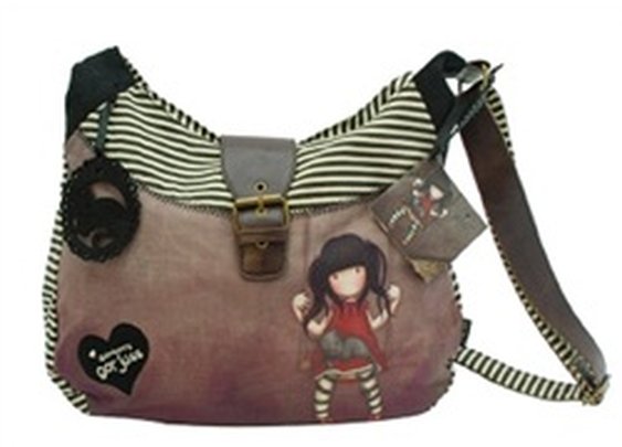 Santoro London Gorjuss Ruby Girl & Cat Slouchy Shoulder Bag Purse