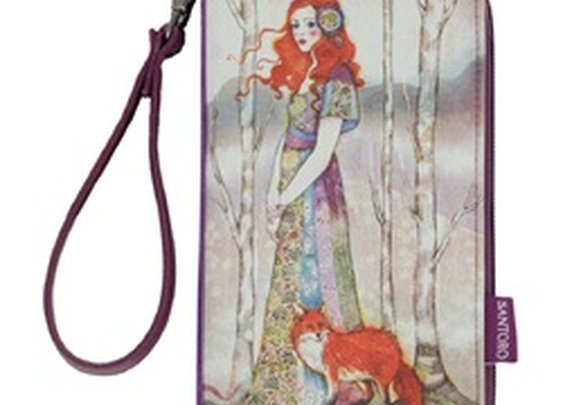 Santoro Willow The Guide Woman & Fox Vegan Zip-Around Wristlet Wallet