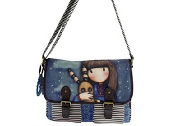 Santoro Gorjuss Hush Little Bunny Girl w/ Rabbit Coated Satchel Bag