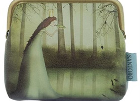 Santoro Once Upon A Time Frog Prince Princess Fairytale Art Coin Purse