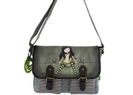 Santoro London Gorjuss On Top Of The World Girl w/ Birds Satchel Purse