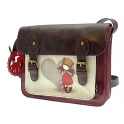 Santoro Gorjuss Purrrrrfect Love Girl w/ Cat Vegan Shoulder-bag Purse