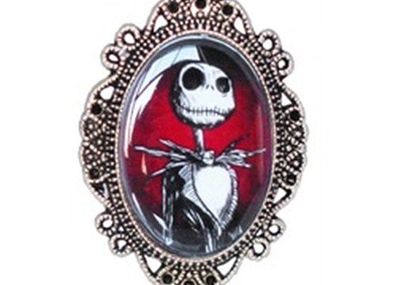 Alkemie Apparel Jack Skellington Skull Cameo 20 in Pendant Necklace