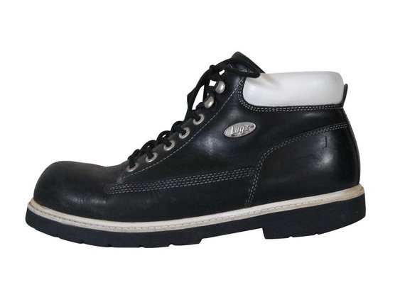 Vintage 90s Lugz 11 Black Boots Men Ankle Lace Up Urban Hip Hop | eBay