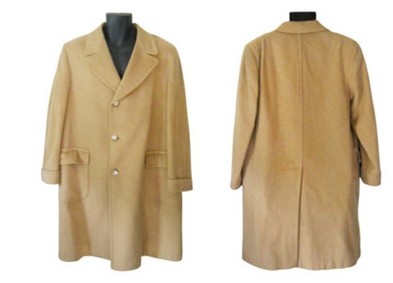 Camel Hair Coat Camel Coat Men Winter Coat by SecondhandObsession