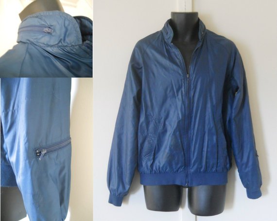 Men Windbreaker Jacket Men Bomber Jacket by SecondhandObsession