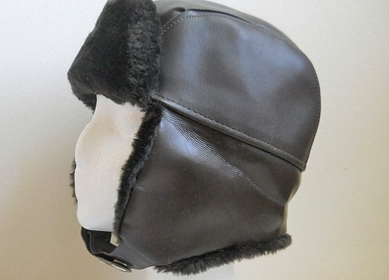 Russian Fur Hat Ushanka Hat Bomber Hat Men by SecondhandObsession