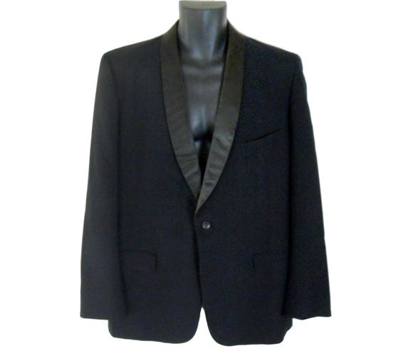 Mens Tuxedo Jacket Black Tuxedo Jacket Mens by SecondhandObsession