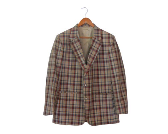 Plaid Blazer Men Blazer Preppy Clothes by SecondhandObsession