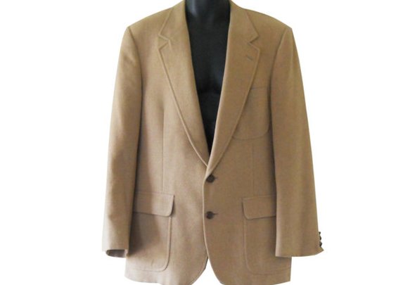 Men Camel Hair Blazer Camel Hair Jacket by SecondhandObsession