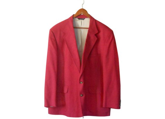 Men Pink Blazer Jacket Men Suit Jacket Men by SecondhandObsession
