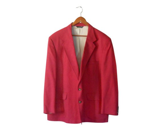 Men Pink Blazer Jacket Men Suit Jacket Men by SecondhandObsession