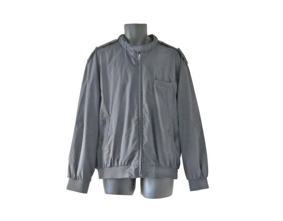 80s Windbreaker Men Windbreaker Jacket Blue by SecondhandObsession