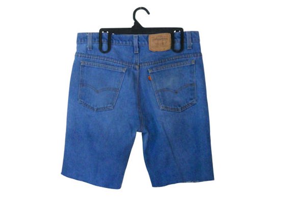 Men Jean Shorts Levi Cut Off Shorts Men by SecondhandObsession