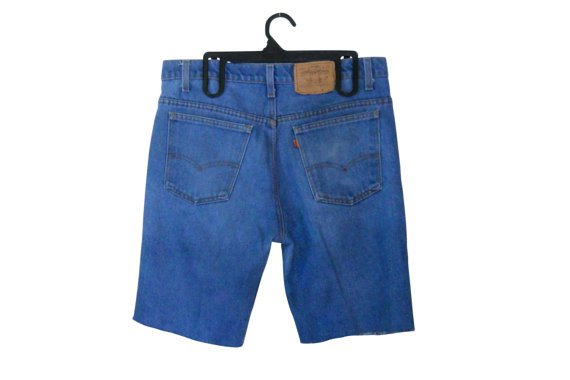 Men Jean Shorts Levi Cut Off Shorts Men by SecondhandObsession