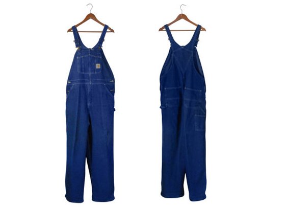 Men Denim Overall Blue Jean Overall Denim by SecondhandObsession