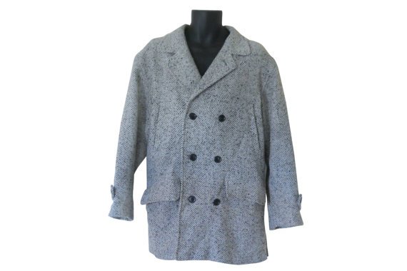 Men Peacoat Men Pea Coat Men Coat Men by SecondhandObsession