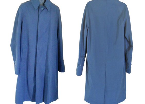 Mens Overcoat Navy Blue Overcoat Navy Blue by SecondhandObsession