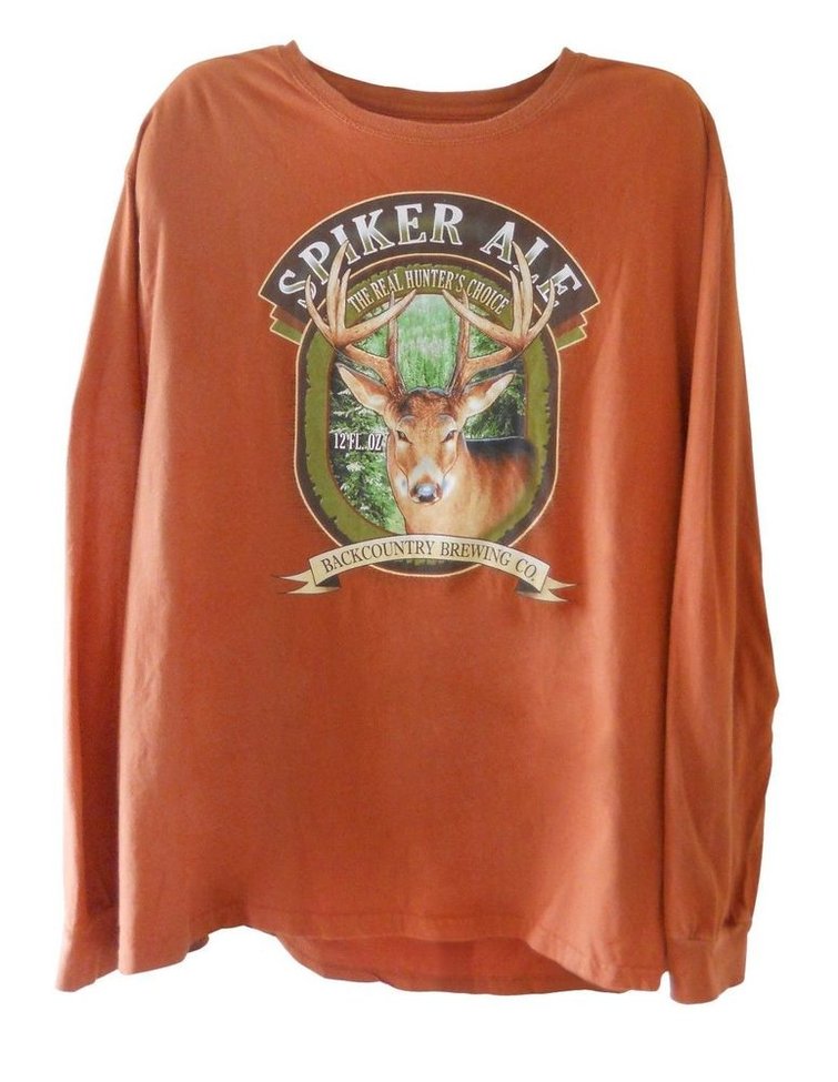 Brewery Shirt Beer Long Sleeve Deer Men T Spiker Ale XL 1x Backcountry Brewing | eBay