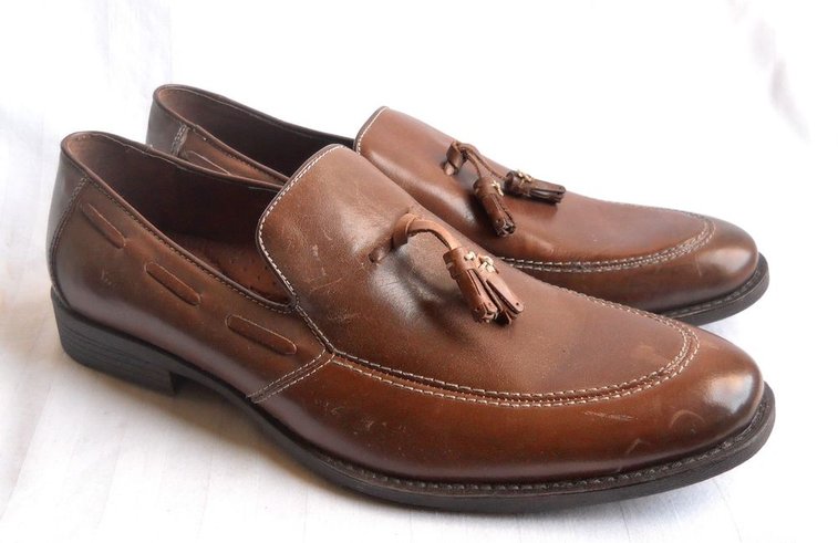 Mismatched Shoes Loafers Men R 10 5 L 9 Brown Leather Robert Wayne Calahan | eBay