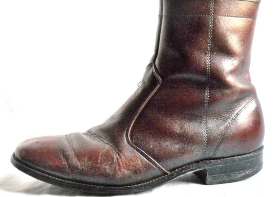 Vintage Boots Brown Ankle Men Distressed Size 9 5 Goodyear Heel EU 42 UK 8 5 | eBay