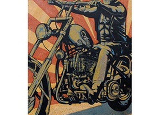 Eerie Rider by Mike Bell Frankenstein Easy Rider Canvas Fine Art Print