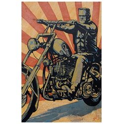 Eerie Rider by Mike Bell Frankenstein Easy Rider Canvas Fine Art Print