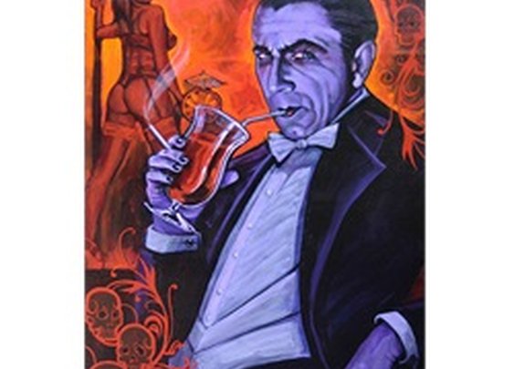 Smarmy Extraordinaire by Mike Bell Dracula Strip Club Canvas Art Print