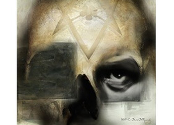 Frater Perdurabo by David DeFigueredo Crowley Skull Canvas Art Print