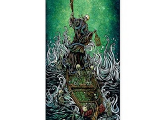 Boatman On The River Styx by David Lozeau Skeletons Canvas Art Print